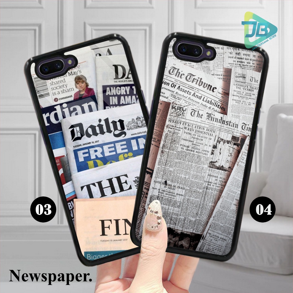 HARDCASE 2D GLOSSY NEWSPAPER OPPO VIVO XIAOMI SAMSUNG REALME IPHONE ALL TYPE JB4707