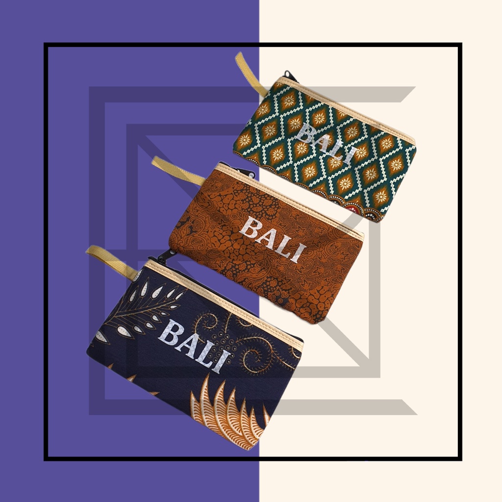 Dompet Batik Souvenir Khas Bali / Dompet Batik Dengan Resleting