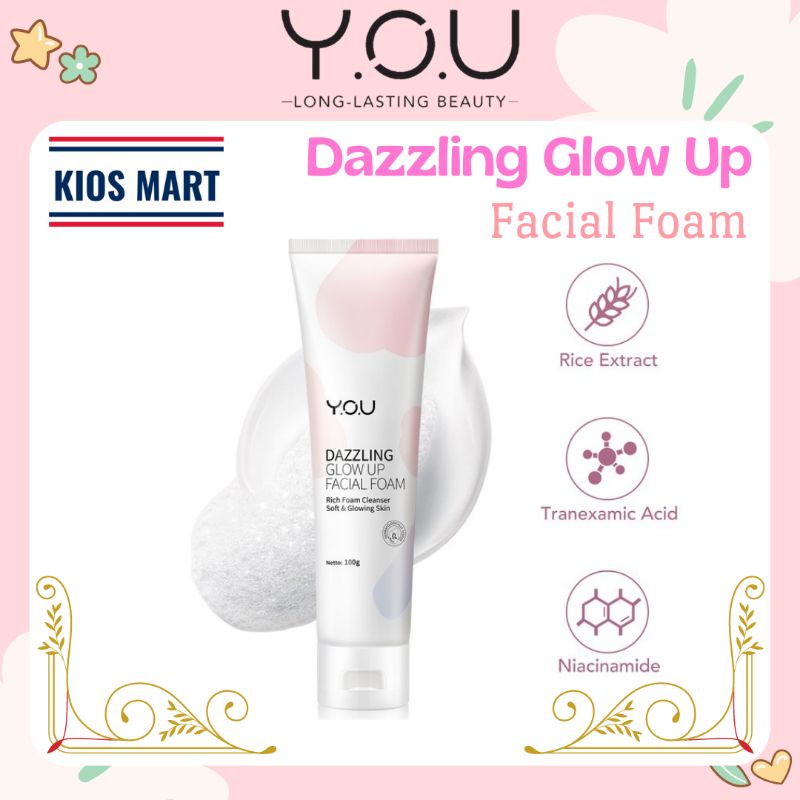 You Dazzling Glow Up Facial Foam / Sabun Pembersih Wajah 100gr