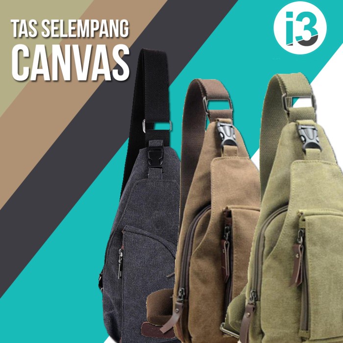 [Tas] Tas Selempang Pria Kanvas / Sling Bag / Slempang Bodypack Canvas [Selempang]