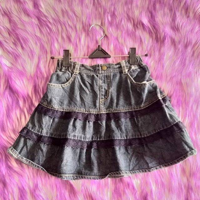 Promo rok jeans anak biru dongker