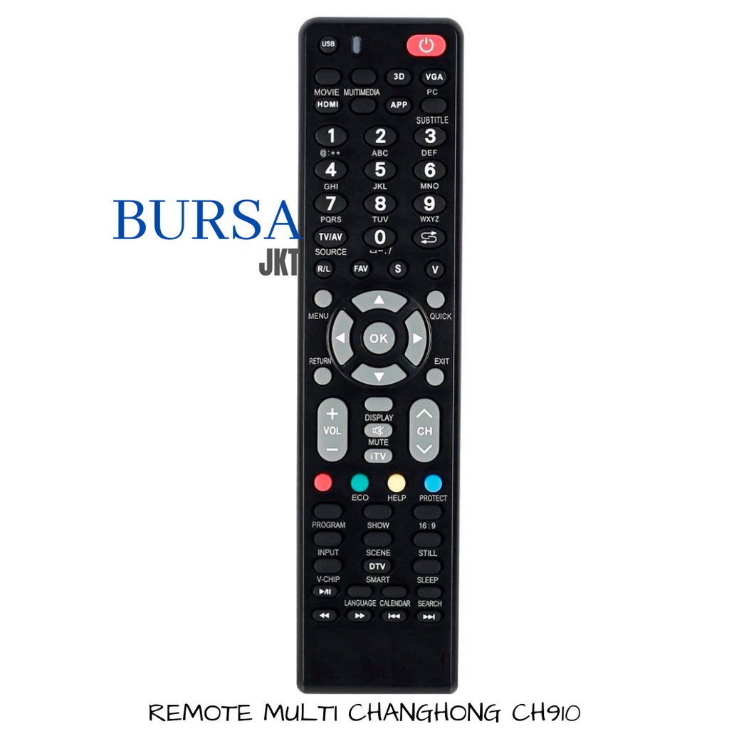 REMOTE TV CHANGHONG CHIQ DIGITAL TV UNIVERSAL CH910TR