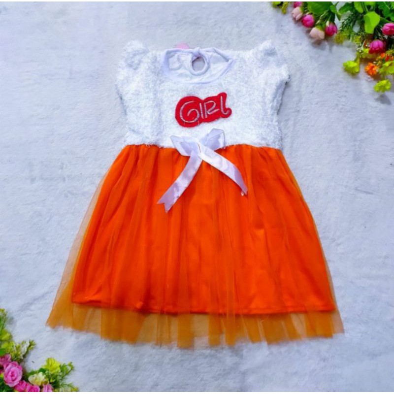 Dress Gaun Pesta Anak kualitas Import 1-2 tahun