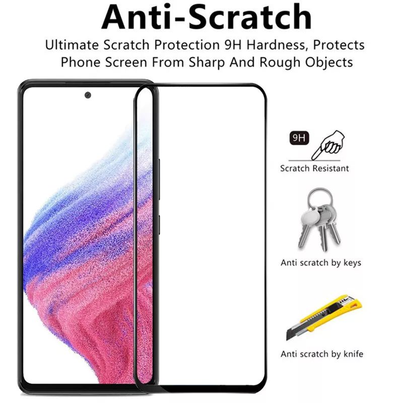 TEMPERED GLASS SAMSUNG GALAXY A73 5G FULL COVER TEMPERGLASS ANTI GORES KACA FULL LAYAR SCREEN GUARD