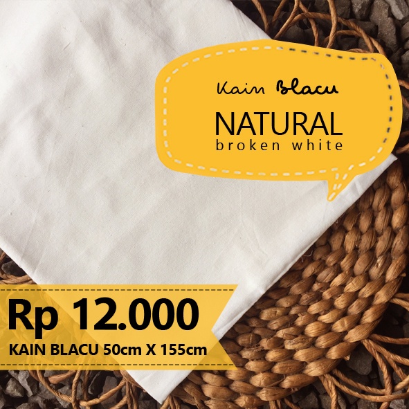 Kain Blacu Grade A+ Tebal Halus L Kain 155cm x 50cm