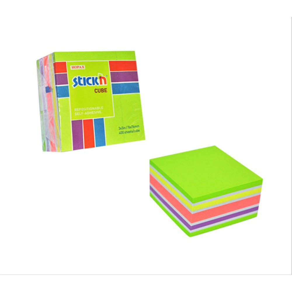 

HOT SALE Sticky Note Hopax Regular Cube 21537 - 3x3 inch Neon Pastel Mixed - Post it Hemat