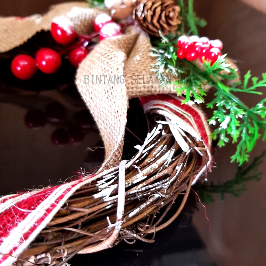 CHRISTMAS DECORATION RUDOLPH WREATH