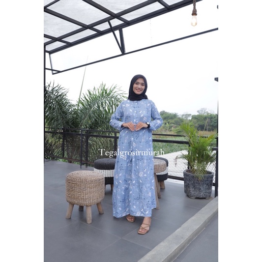 jihan audy maxi dress-Jihan maxi blue
