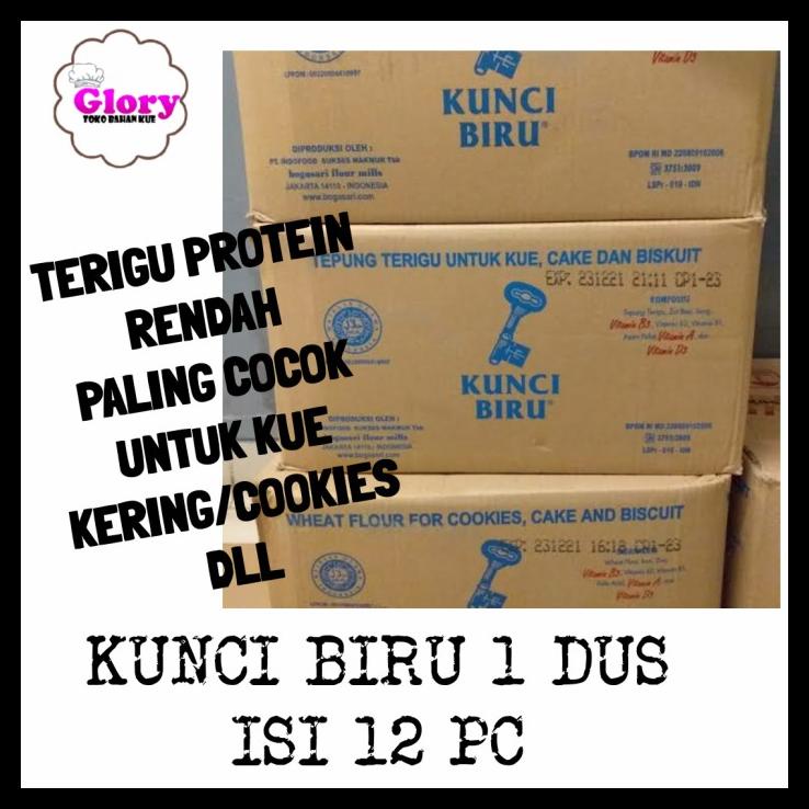 

Tepung Terigu Kunci Biru 1 Dus / Via Gojek