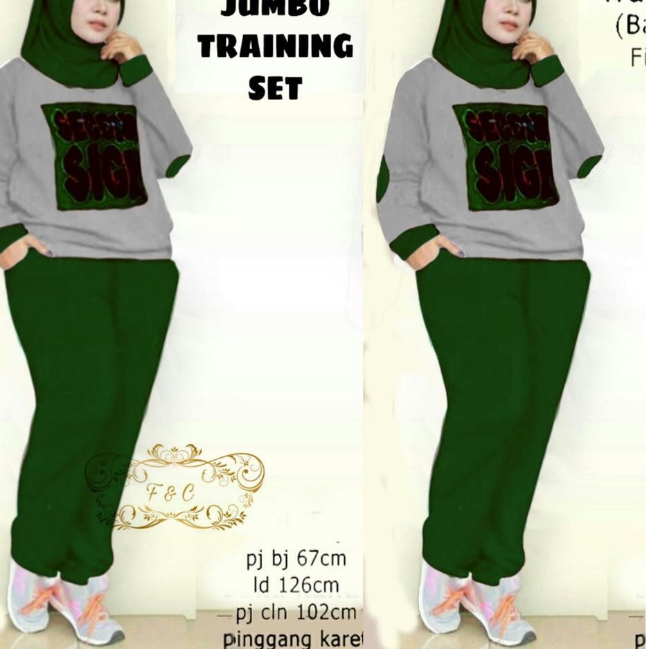 Miliki KENZHOUSHOP FD- setelan sweater wanita jumbo / stelan modis / ST SARI JUMBO TRAINING SET