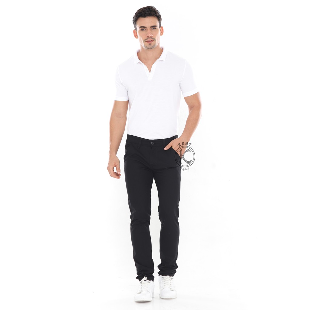 Kent Celana Chino Hitam Premium Original