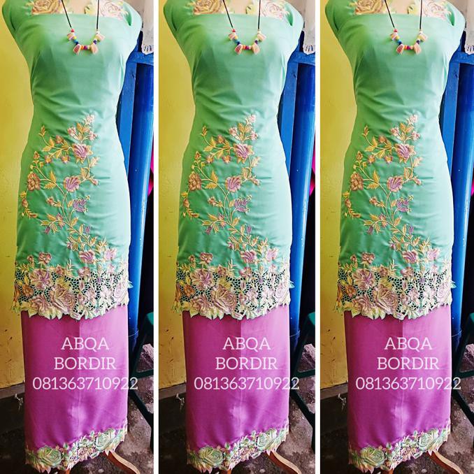 Bukittinggi Original Kain Bordiran Mawar Setangkai Bordiran Sulaman