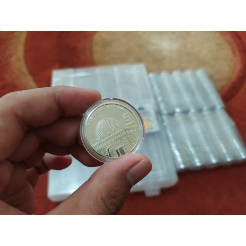 Kapsul koin / Coin Capsule Dirham khamsa 30mm Nabawi Antam IMN