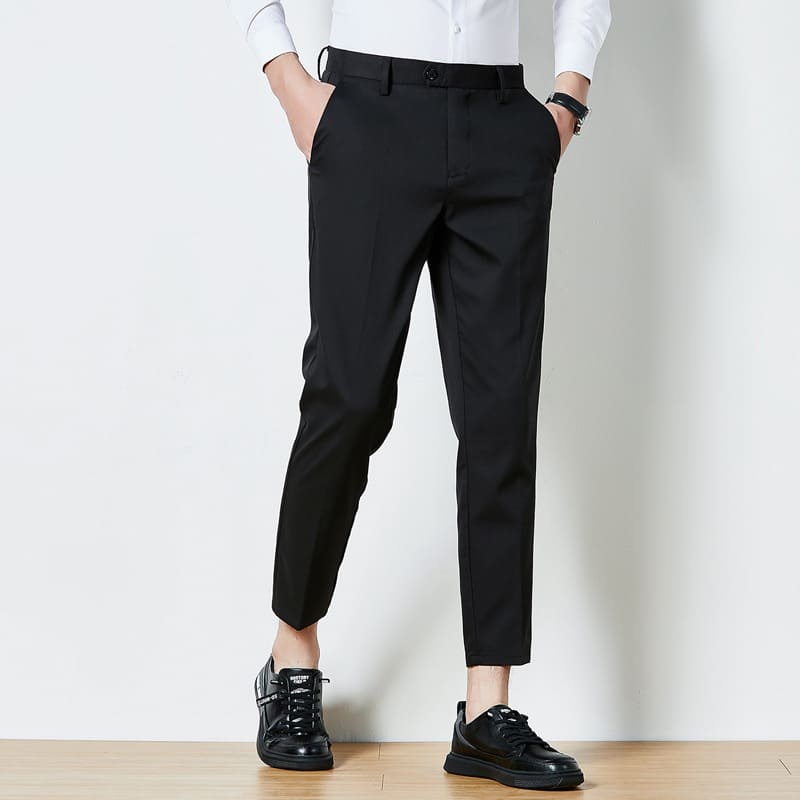 N82 - Ankle Pants Pria Celana Angkle Pants Panjang Clana Formal Kerja Kantor Premium Hitam