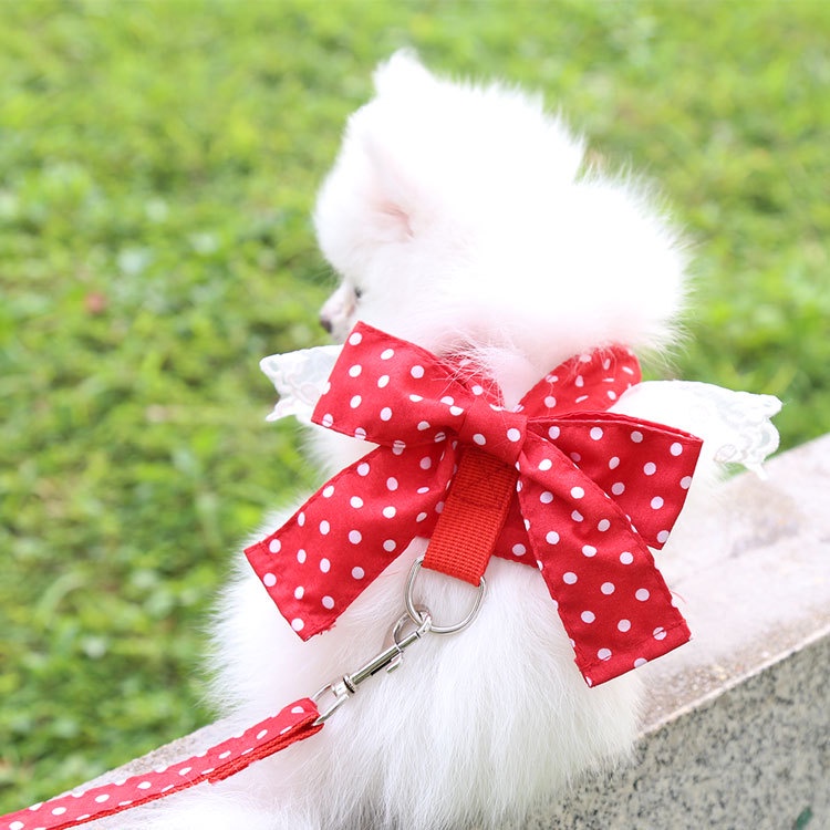 Baju Harness Dada Pita Besar Renda Untuk Anjing Dan Kucing