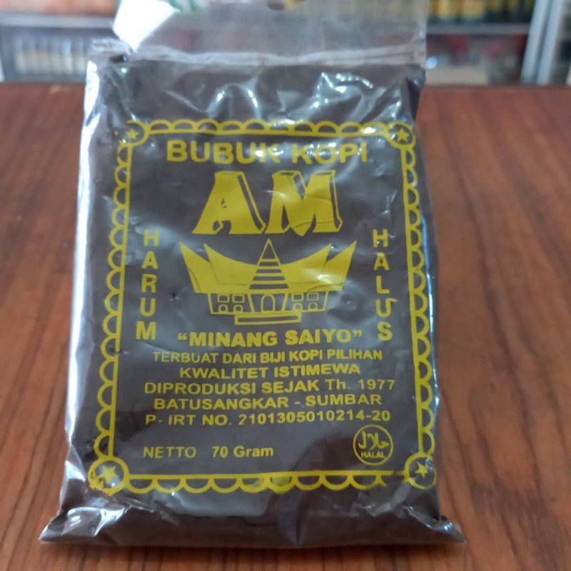 

Bubuk Kopi AM Minang Saiyo 70 Gram Sungai Tarab Batu Sangkar