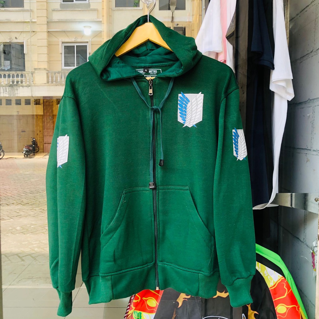 Jaket SNK Survey Corps Attack on Titan Cotton Fleece Anime
