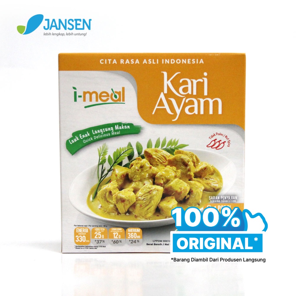 

I-Meal Makanan Siap Saji - Kari Ayam (1 pcs x 90 gr)