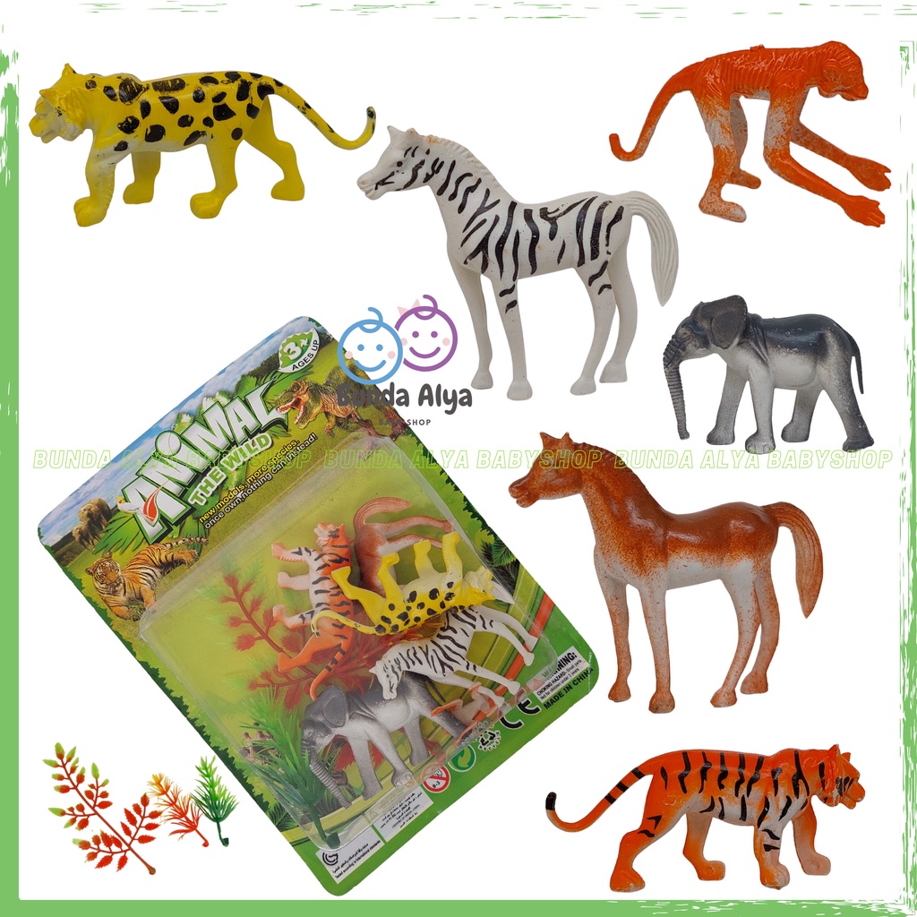 Mainan Anak Set Binatang The Wild Animal - Koleksi Mainan Anak Miniatur Isi 6 Hewan - Mainan Binatang Anak