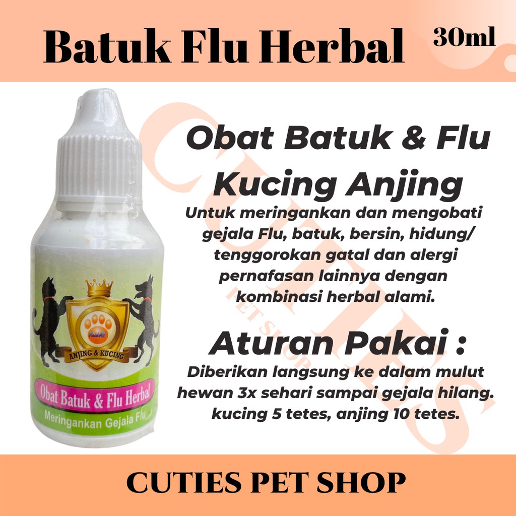 Obat Batuk Dan Flu Kucing Herbal Obat Batuk Anjing Obat Flu Anjing Shopee Indonesia