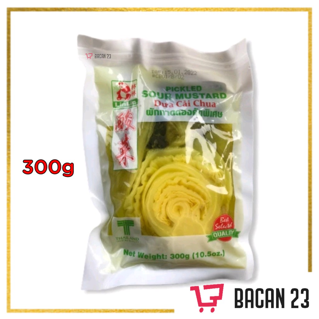 LinLin Sayur Asin Pickled Sour Mustard 300gr / Sayur Asin / Bacan 23 - Bacan23