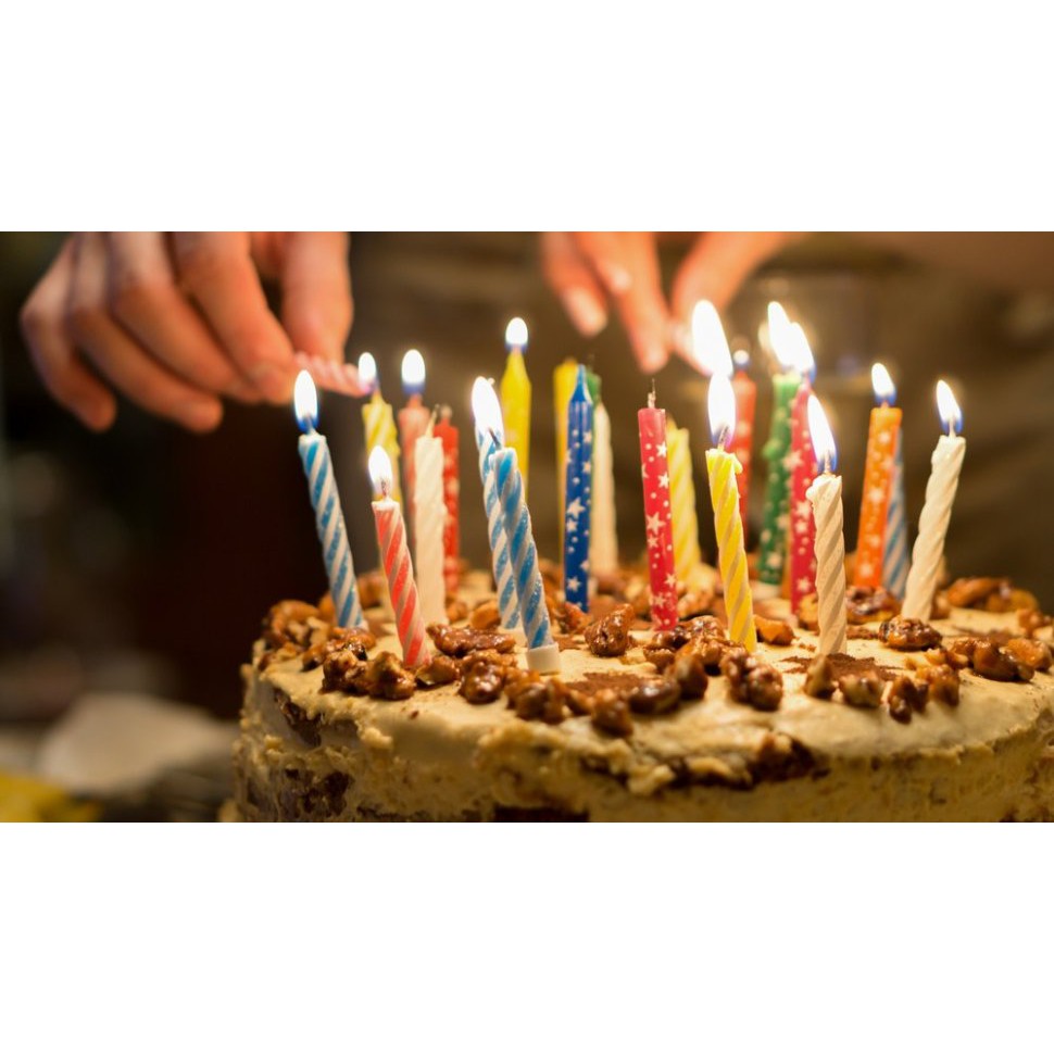 (30gr) Lilin Spiral Besar / Lilin Ulang Tahun / Lilin Warna Warni isi 10pcs