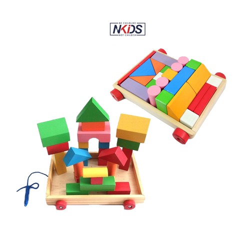 Mainan Balok Kayu Car Anak / Mainan Edukatif APE Anak