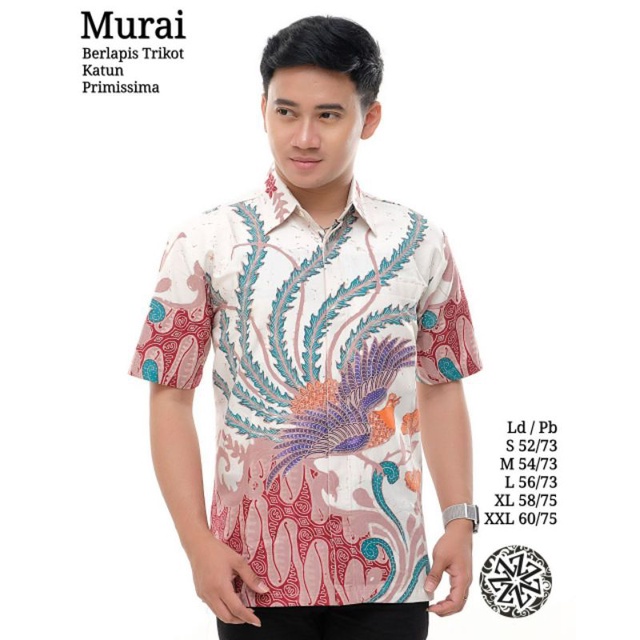 Kemeja Batik Tulis Pria Berlapis Furing Trikot Lengan Pendek Motif Handmade - Hem Batik Tulis - KEME