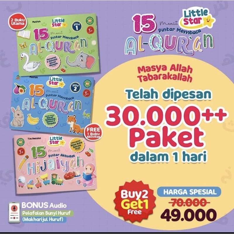 

buku pintar membaca alquran anak