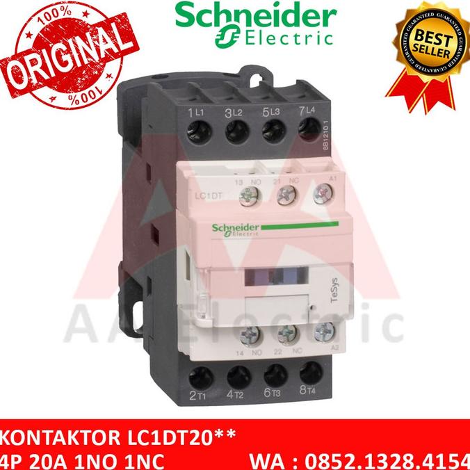 Kontaktor LC1DT20** / Contactor LC1DT20** Schneider 4P 20A
