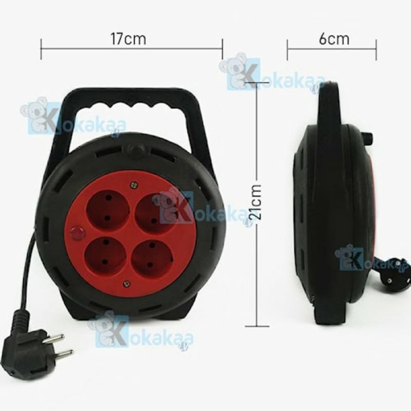 Stop Kontak Kabel Roll Gulungan Listrik 15 Meter