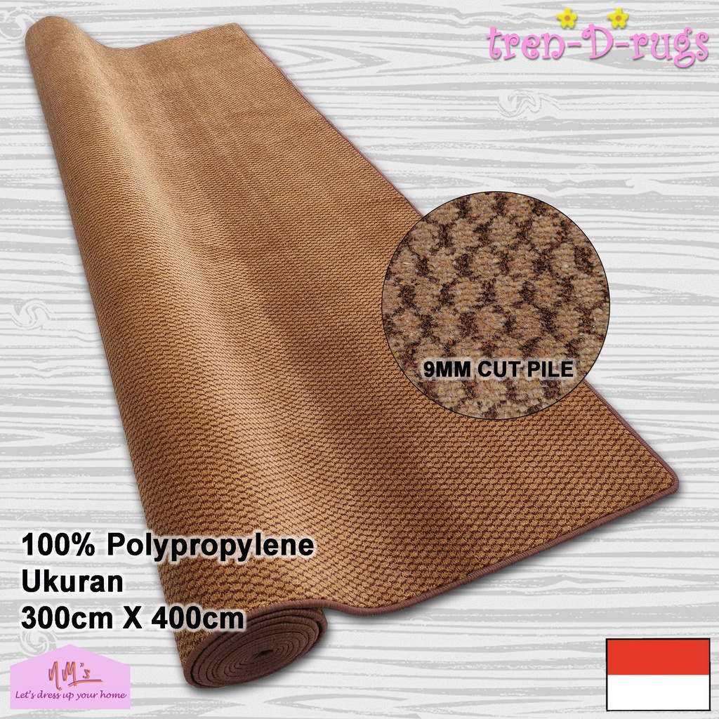 Karpet Motif Jumbo Lantai Bulu Ruang Tamu Tidur Permadani Tebal 300 cm x 400 cm - NMs