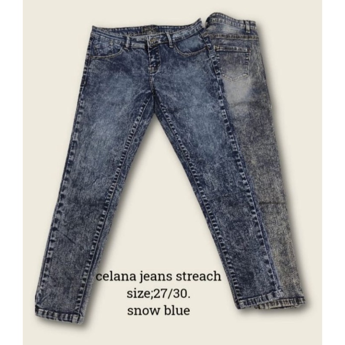 Celana jeans streacht.snowblueabu