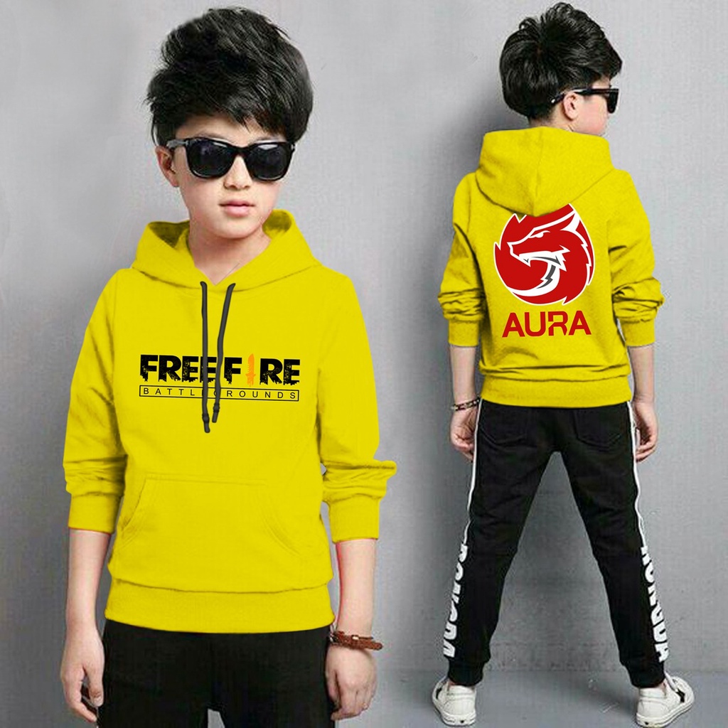 Jaket Anak Laki Laki/Jaket Anak Terbaru/Hoodie Anak Aura Anak Gaming Bahan Fleece Tebal 4-11 TAHUN