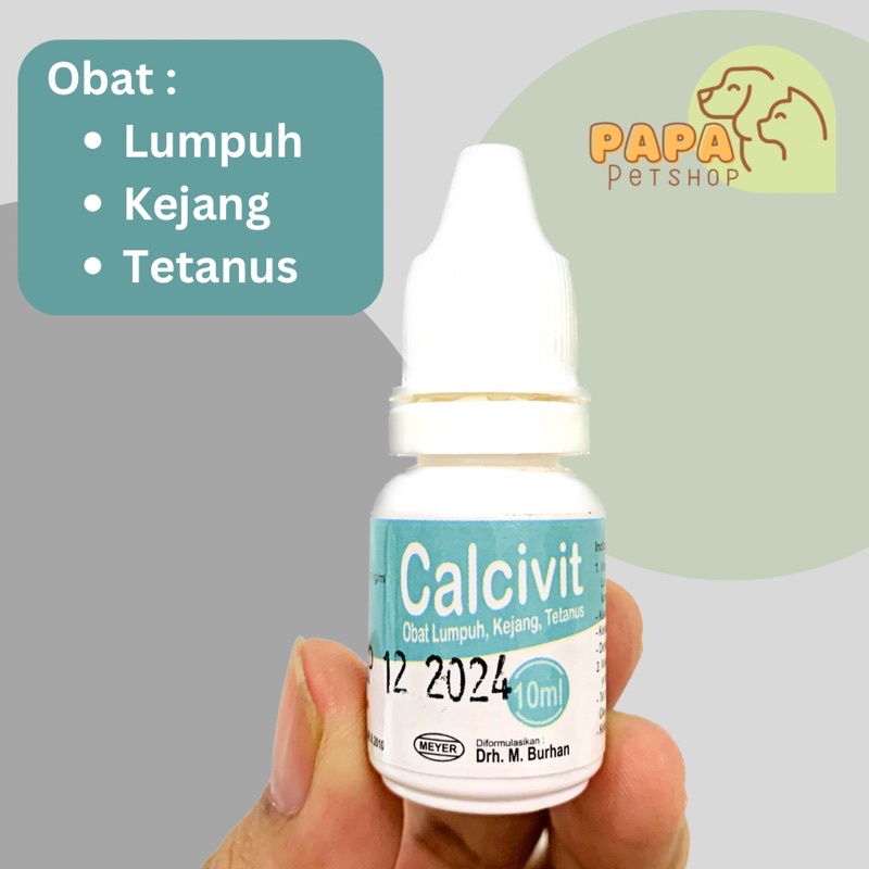 CALCIVIT Obat Lumpuh Kejang Tetanus Dehidrasi Kucing Anjing