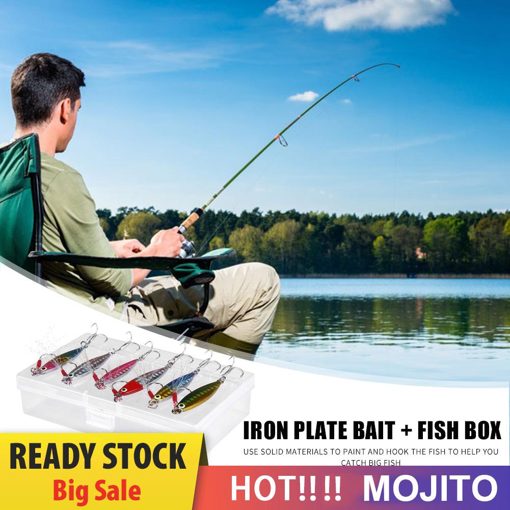 6pcs Umpan Pancing Hard Bait Bentuk Ikan Imitasi Dengan Kail Treble