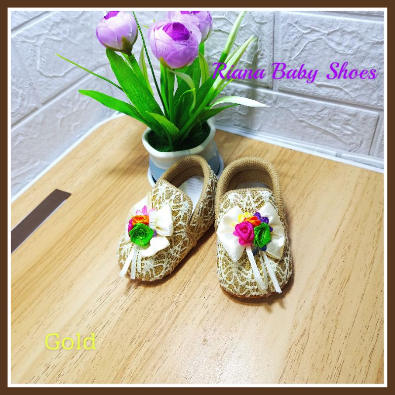 Sepatu Bayi prewalker perempuan motif terbaru RS02 usia 5-15 bulan