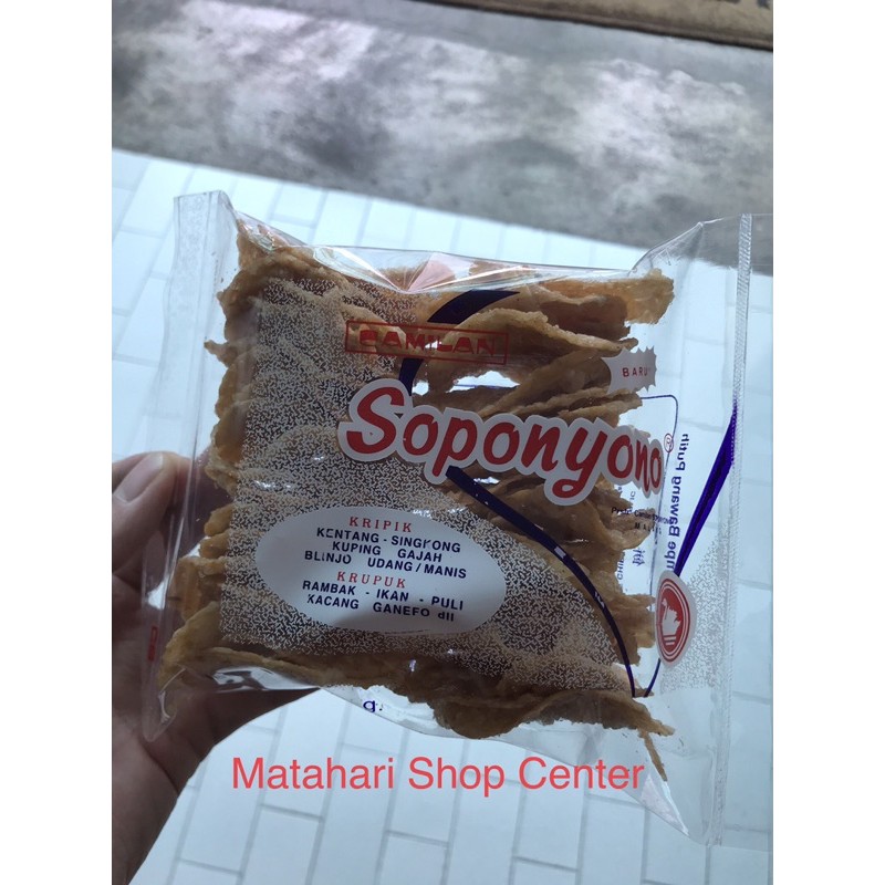 

Keripik Tempe Soponyono Malang Rasa Bawang Putih