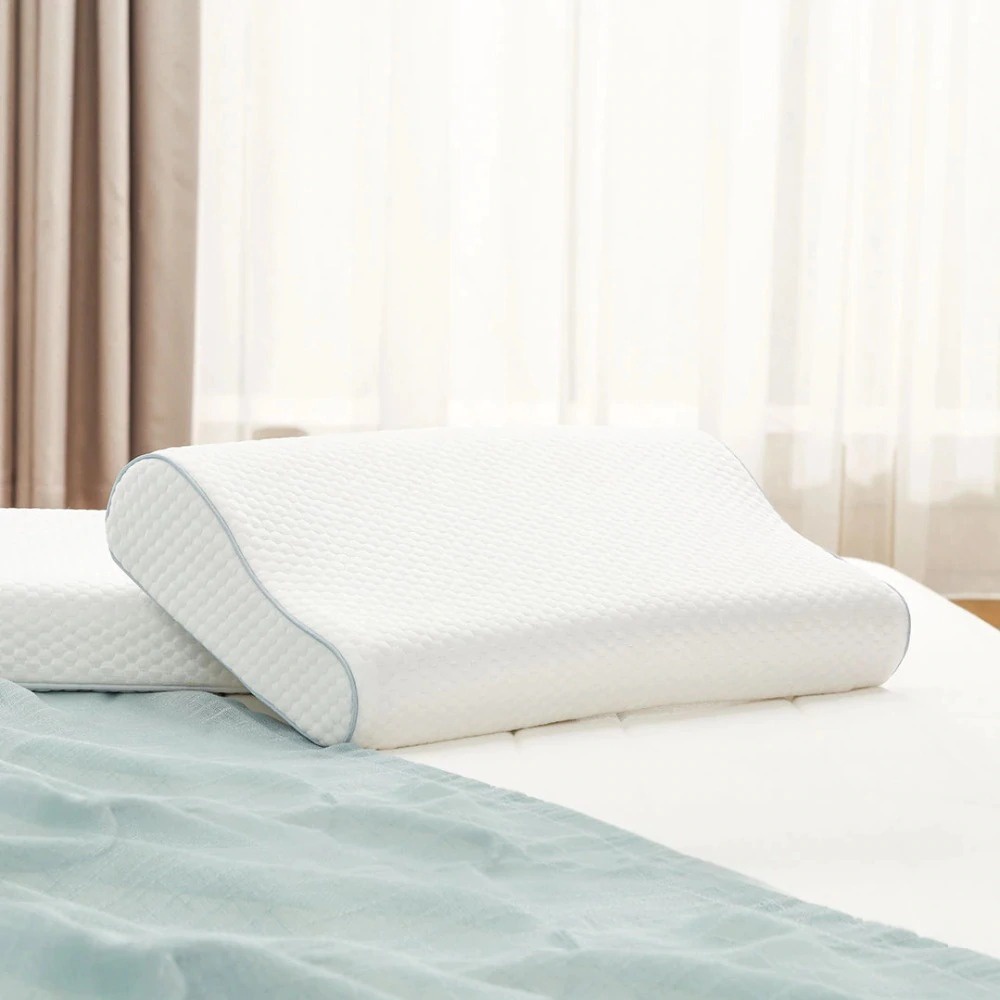 Bantal Tidur Kapas Bentuk Lengkung - H1 - White