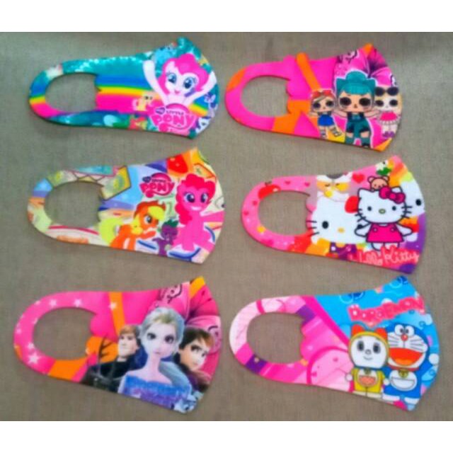 Masker Scuba Anak Gambar Kartun Motif full print tahan debu murah