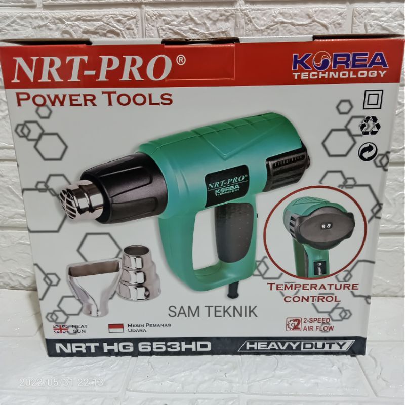 NRT PRO HG 653 HD Hot air gun heat - mesin pemanas listrik hot gun