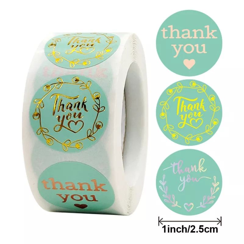 [100PCS] (Part 2) Sticker Label Thank You for Your Order Baked with Love Diameter 2,5cm-Q