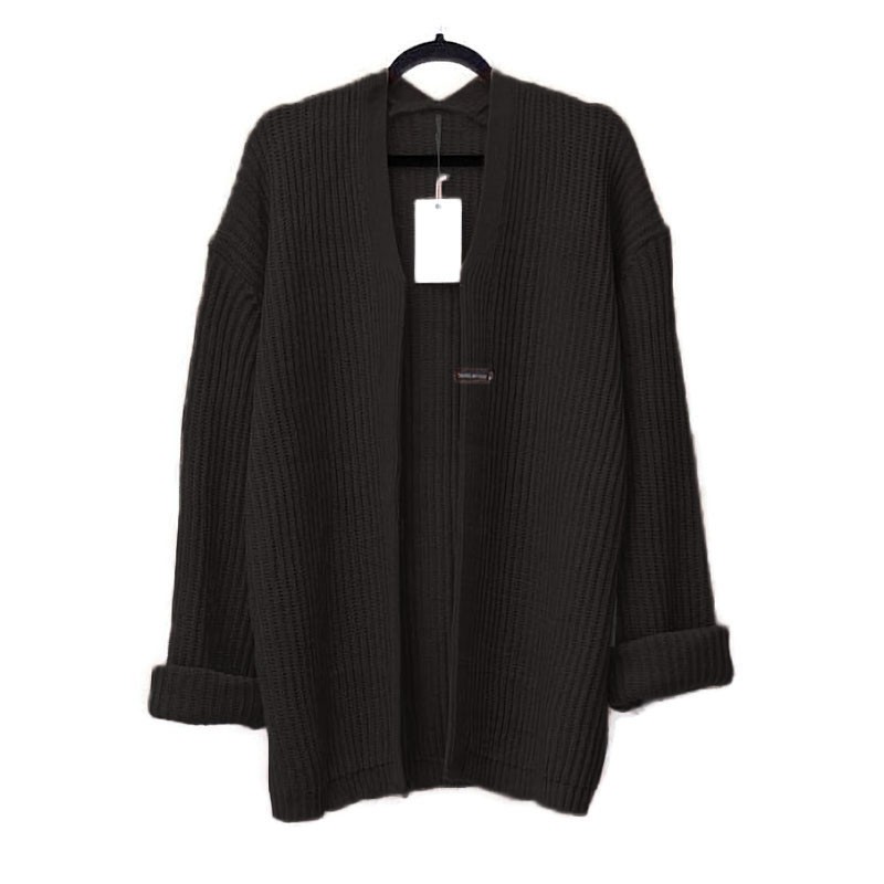 Cardigan Rajut Premium Lembut Magra all size fit to XL-Hitam