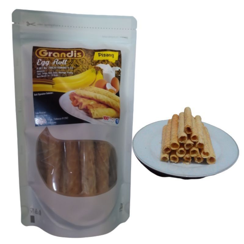 

cemilan/kue/camilan/makanan/rasa rasa/eggroll egg roll grandis kemasan pouch/kue kering