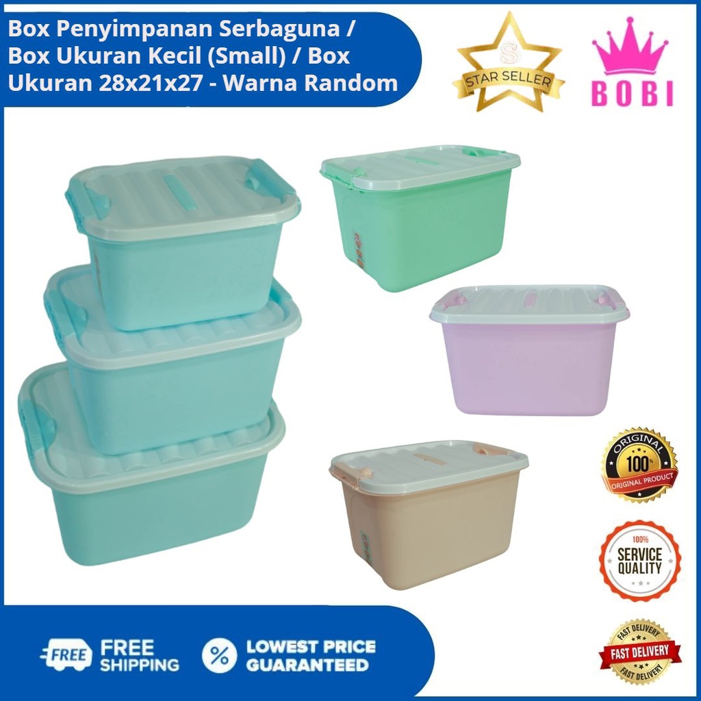 Container Box Penyimpanan Serbaguna / Box Ukuran Kecil (Small) / Box Ukuran 27x21x17 - Kode 901