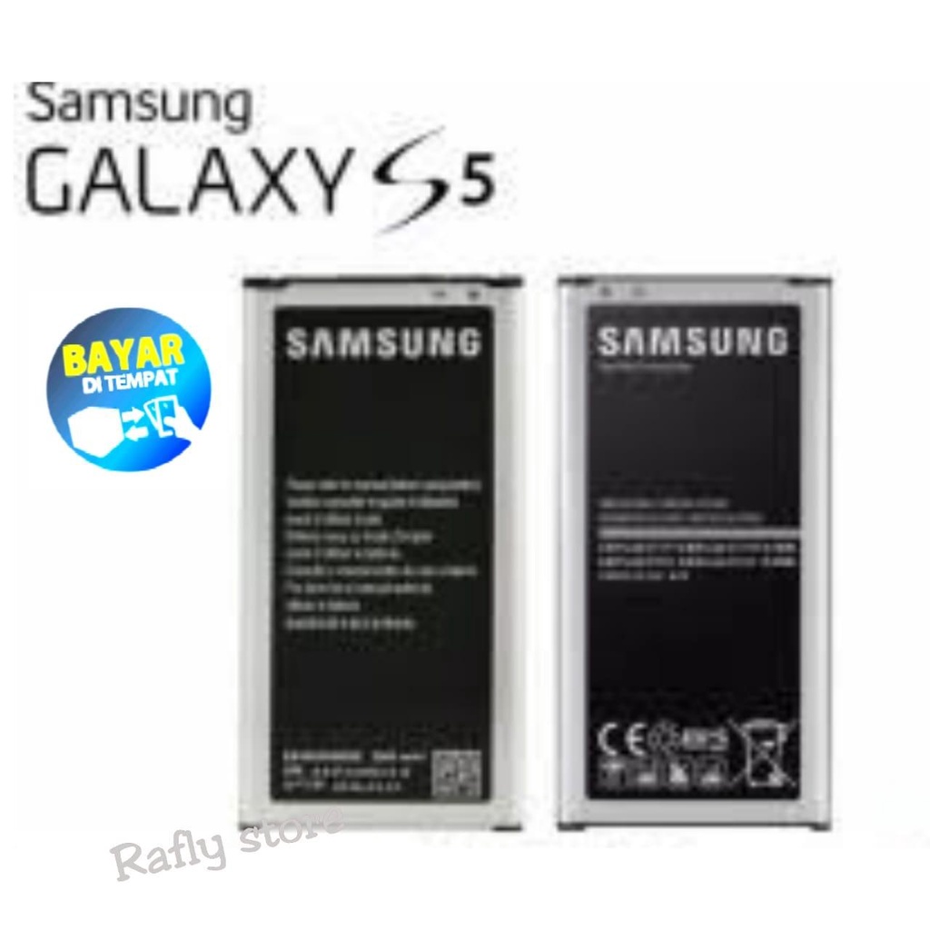 Rafly; Batrai Samsung S5 (SM G900H) Baterai Handphone Batre Android Battery Batere Samsung Galaxy S5 (SM G900H) EB-BG900BBU 2800mAh / Rafly store