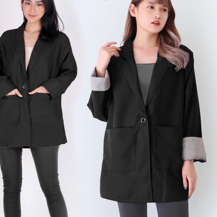 BAJU BLAZER WANITA JUMBO BIG SIZE LD 120cm XXL XXXL KASUAL 2025 BLAZER KERJA KANTOR FORMAL PESTA CEW