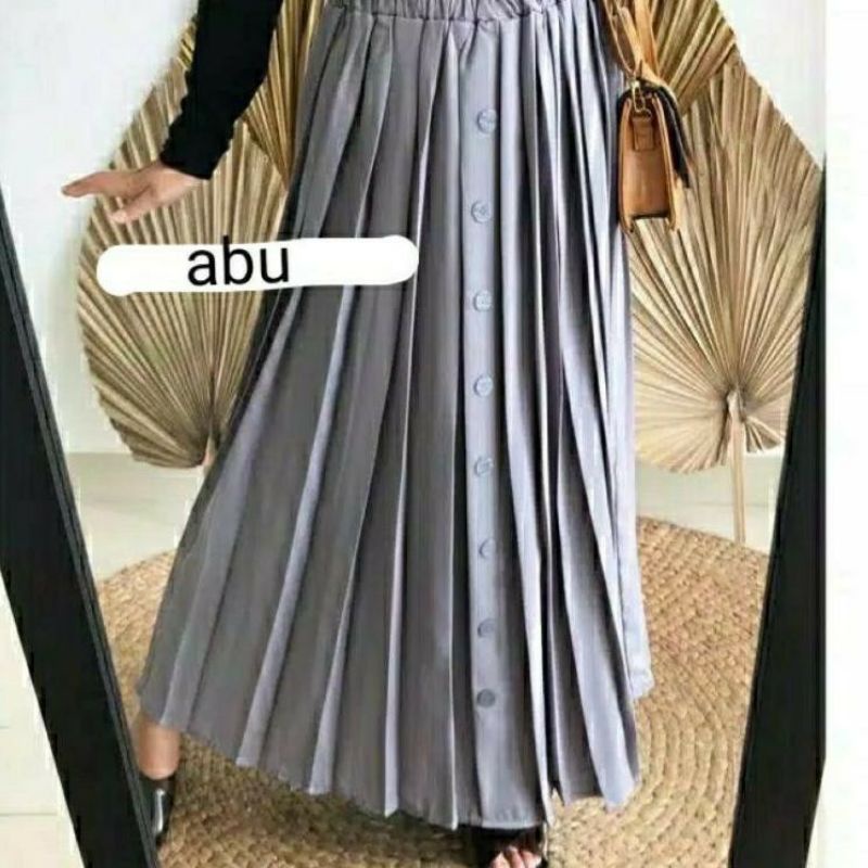 Rok rempel kancing depan