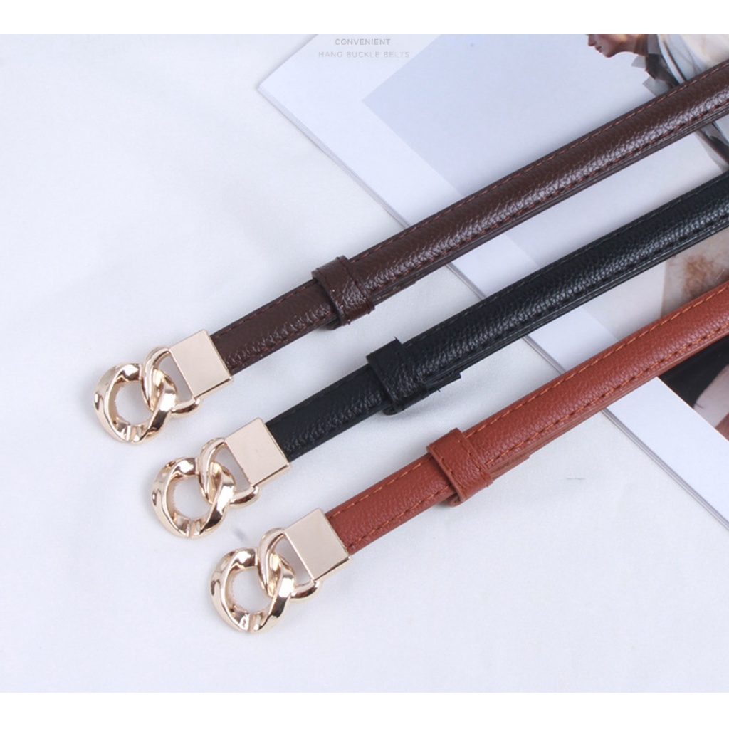 Ikat Ban Pinggang Adjustable HOT TREND A163 Hook Korea Fashion Kulit Gasper Kecil Sabuk Cewe Belt Wanita