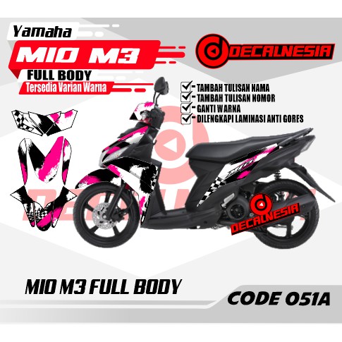 Decal Stiker Full body Motor Mio M3 Modifikasi Aksesoris Variasi